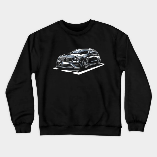 Mercedes E Class Crewneck Sweatshirt by TaevasDesign